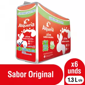 LECHE SABOR ORIGINAL ALQUERIA X1300ml X6u
