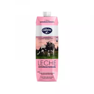 LECHE SEMI DESCREMADA  ALPINA X1000ml