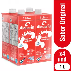 LECHE SEMI DESCREMADA ALQUERIA ORIGINAL CAJA X4 X1000ml