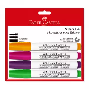 MARCADOR BORRABLE FABER CASTELL JUVENIL 154 X4u