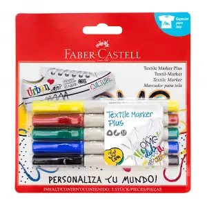 MARCADOR FABER CASTELL TEXTILE MARKE X5u