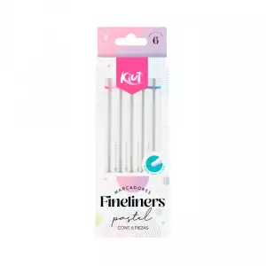 MARCADORES KIUT FINELINERS X6pz