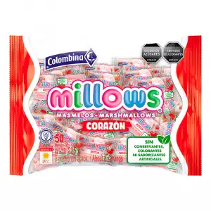 MASMELO MILLOWS CORAZON X50u X225g