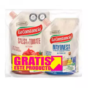 MAYONESA LA CONSTANCIA X380g GRATIS SALSA TOMATE X200g
