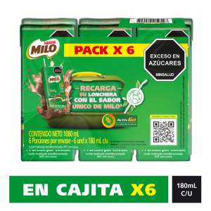 MILO ACTIV GO RTD X6 X180ml - Mercado Zapatoca