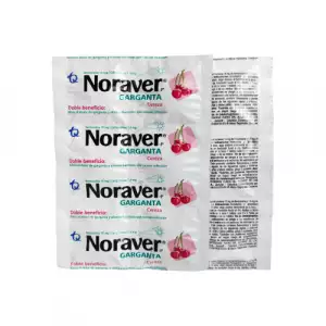 NORAVER GARGANTA CEREZA X1 SOBRE X6 TABLETAS