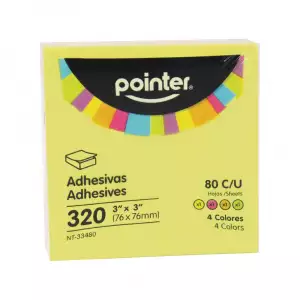 NOTAS ADHESIVAS POINTER 4 COLORES 320