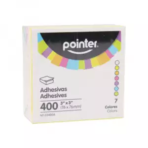 NOTAS ADHESIVAS POINTER 7 COLORES 400