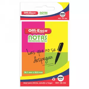 NOTAS OE ADHESIVA NEON REF 364 X400HJ