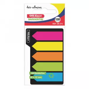 NOTAS OFFI-ESCO BANDERITAS COLORES 372