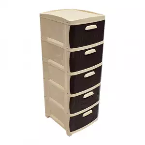 ORGANIZADOR RATTAN DUBAI 5N BEIGE-CAFE