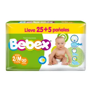 PAÑAL BEBEX ETAPA 2 MEDIANO X30un