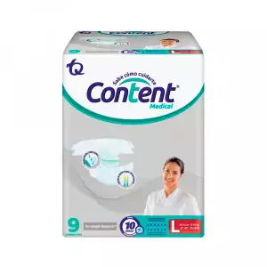 PAÑAL CONTENT MEDICAL TALLA L X9 UND