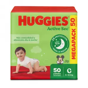 PAÑAL HUGGIES ACTIVE SEC G3 X50u