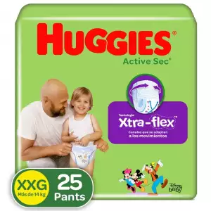PAÑAL HUGGIES ACTIVE SEC PANTS XXG5 X25u