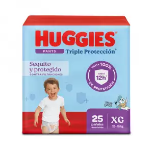 PAÑAL HUGGIES PANTS TRIPLE PROTECCION XG4 X25 UND