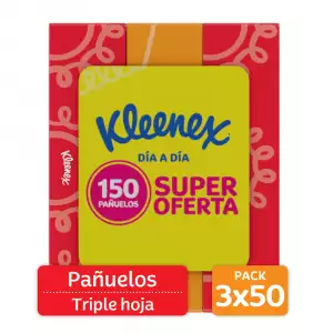 PAÑUELO KLEENEX PACK 3X50