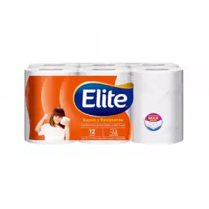 PAPEL HIGIENICO ELITE SUAVE RESISTENTE MEGA ROLLO 3HX12R X30mt