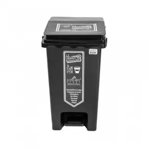 PAPELERA PEDAL LUXURY NEGRA 20L
