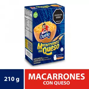 PASTA DORIA MACARRON QUESO X210g