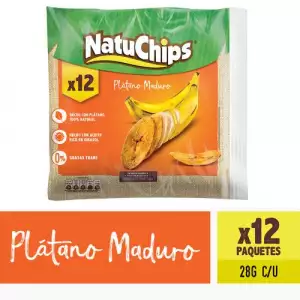 PLATANO NATUCHIPS MADURO X12 X28g