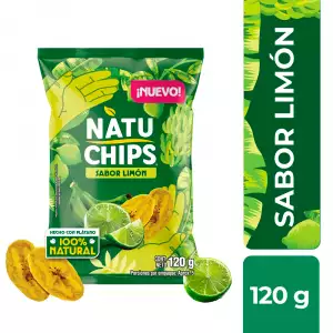 PLATANO NATUCHIPS VERDE LIMON X120g