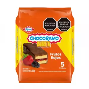 PONQUE CHOCORAMO BARRITA FRUTOS ROJOS X5 X40g