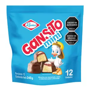 PONQUE GANSITO MINI CHOCOLATE X12 X240g