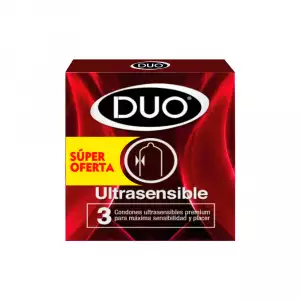 PRESERVATIVO DUO ULTRASEN X3 UND