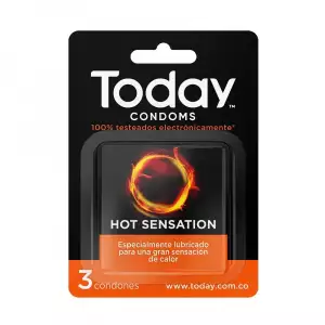 PRESERVATIVO TODAY HOT SENSATION X3u