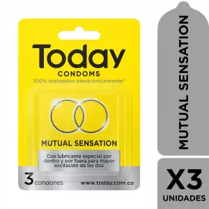PRESERVATIVO TODAY MUTUAL SENS X3u