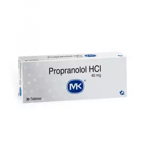 PROPRANOLOL HCL X40mg MK X30 TABLETAS