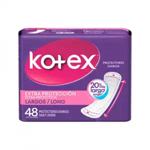 PROTECTORES KOTEX DIARIOS EXTRA PROTRECCION X48u