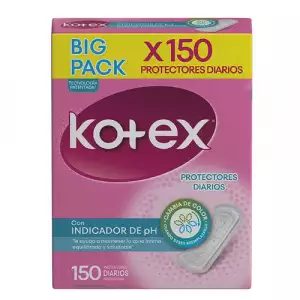 PROTECTORES KOTEX DIARIOS INDICADOR PH X150u