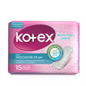 PROTECTORES KOTEX DIARIOS INDICADOR PH X15u
