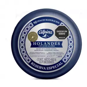 QUESO ALPINA HOLANDES ROJO X450g