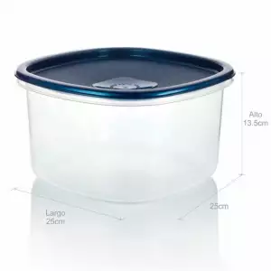 RECIPIENTE ESTRA PLUS CUADRADO AZUL 4.5L