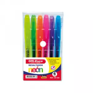 RESALTADOR OFFI-ESCO FLUORESCENTES REFERENCIA 530 X6un
