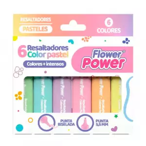 RESALTADORES PRIMAVERA FLOWER POWER PASTEL X6u