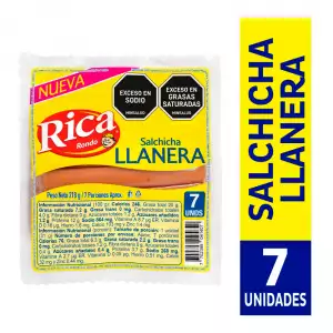SALCHICHA RICA LLANERA X7 X218g