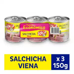 SALCHICHA RICA RES VIENA X3 X150g
