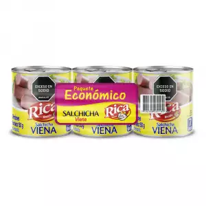 SALCHICHA RICA RES VIENA X3u X150g