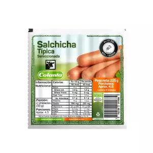 SALCHICHA TIPICA TIPICA X9 X225g