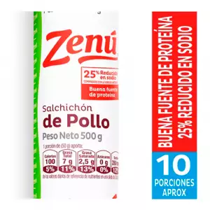 SALCHICHON ZENU DE POLLO X500g