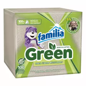SERVILLETA FAMILIA GREEN X100u