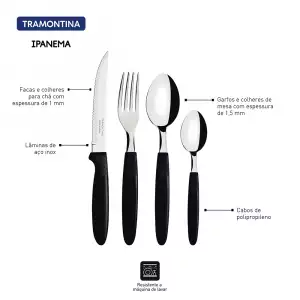 SET CUBIERTOS TRAMONTINA 072 24 PIEZAS