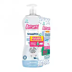 SHAMPOO ARRURRU SUAVIDAD X750ml GRATIS TOALLITAS