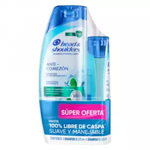 SHAMPOO HEAD SHOULDERS ANTI COMEZON X375ml+180ml PRECIO ESPECIAL