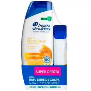 SHAMPOO HEAD SHOULDERS ANTI-RESEQUEDAD X375ml+180ml PRECIO ESPECIAL