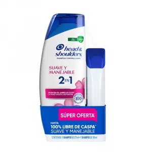 SHAMPOO HEAD SHOULDERS SUAVE Y MANEJABLE X375ml + SHAMPOO X180ml PRECIO ESPECIAL
